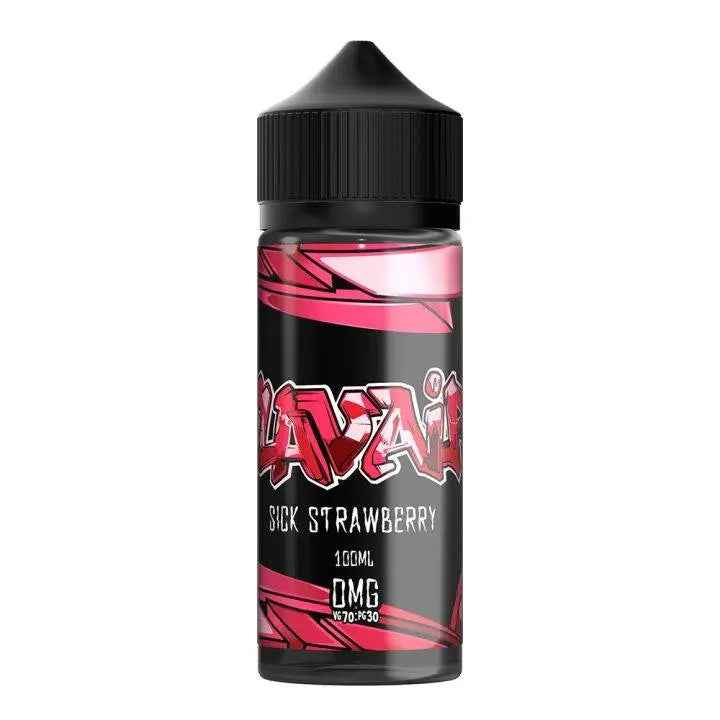 Sick Strawberry Shortfill E-liquid by Flavair 100ml - Absolute Vape