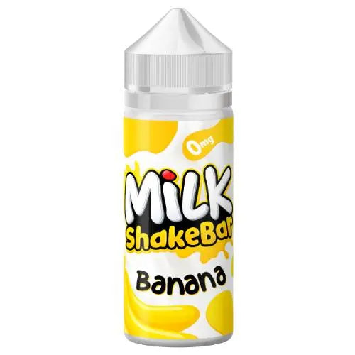 Milk ShakeBar Banana flavor vape juice bottle with 0mg nicotine