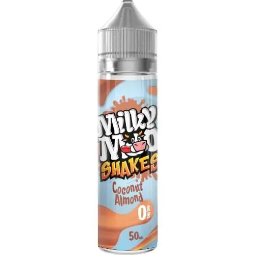 Milky Two Shakes Coconut Almond flavored 50ml vape juice bottle with 0mg nicotine