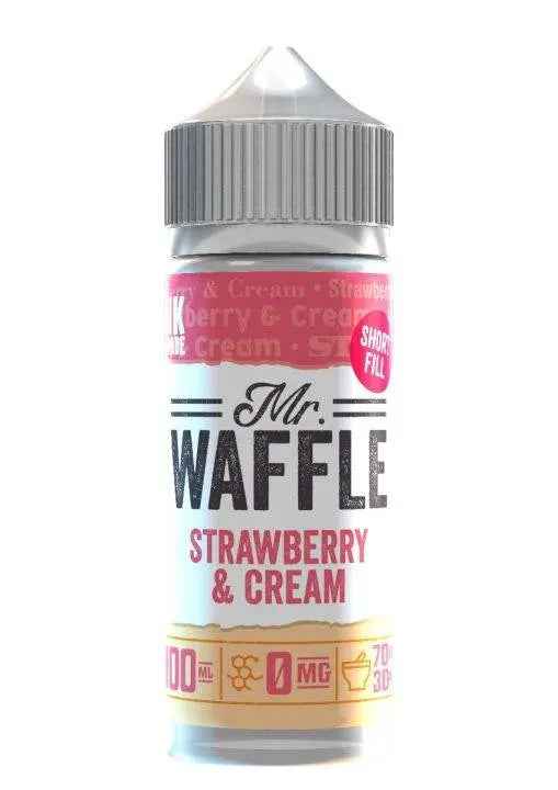 Strawberry & Cream Shortfill E-liquid by Mr Waffle 100ml - Absolute Vape