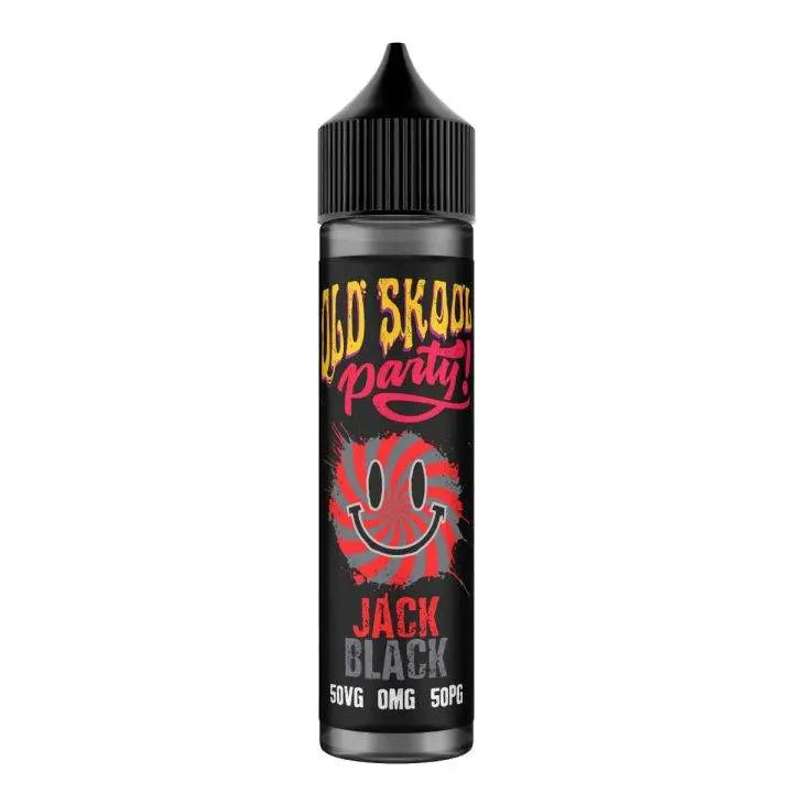 Old Skool Party Jack Black vape juice bottle with 50VG 50PG and 0mg nicotine