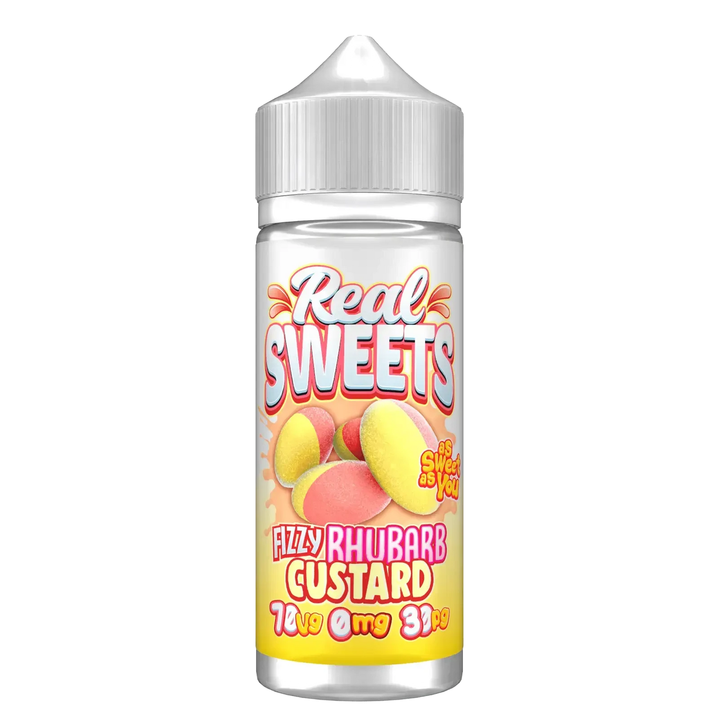 Fizzy Rhubarb Custar Shortfill E-liquid by Real Sweets 100ml - Absolute Vape