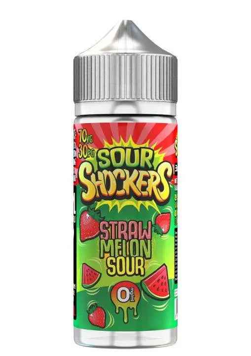 Strawberry and Melon Sour Shortfill E-liquid by Sour Shockers 100ml - Absolute Vape