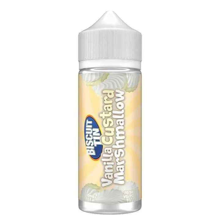Vanilla Custard Marshmallow Shortfill E-liquid by Biscuit Tin 100ml - Absolute Vape