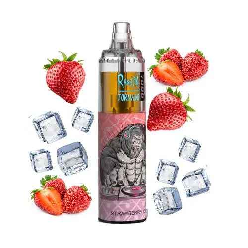 Strawberry Ice Randm Tornado 7000 Puff Rechargeable Disposable Vape - Absolute Vape