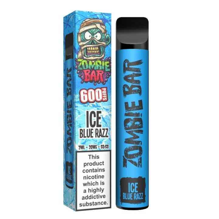Ice Blue Razz Zombie Bar 600 Puff Disposable Vape Device 20mg - Absolute Vape