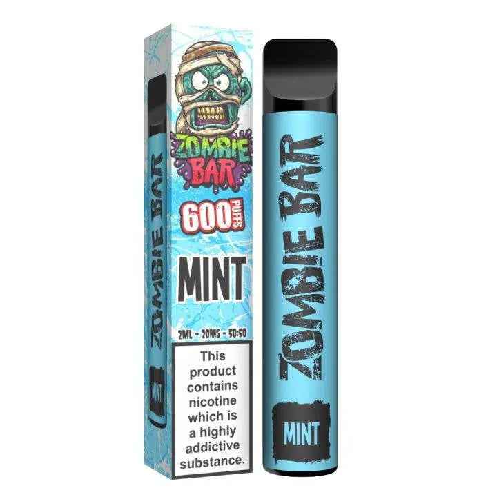 Mint Zombie Bar 600 Puff Disposable Vape Device 20mg - Absolute Vape