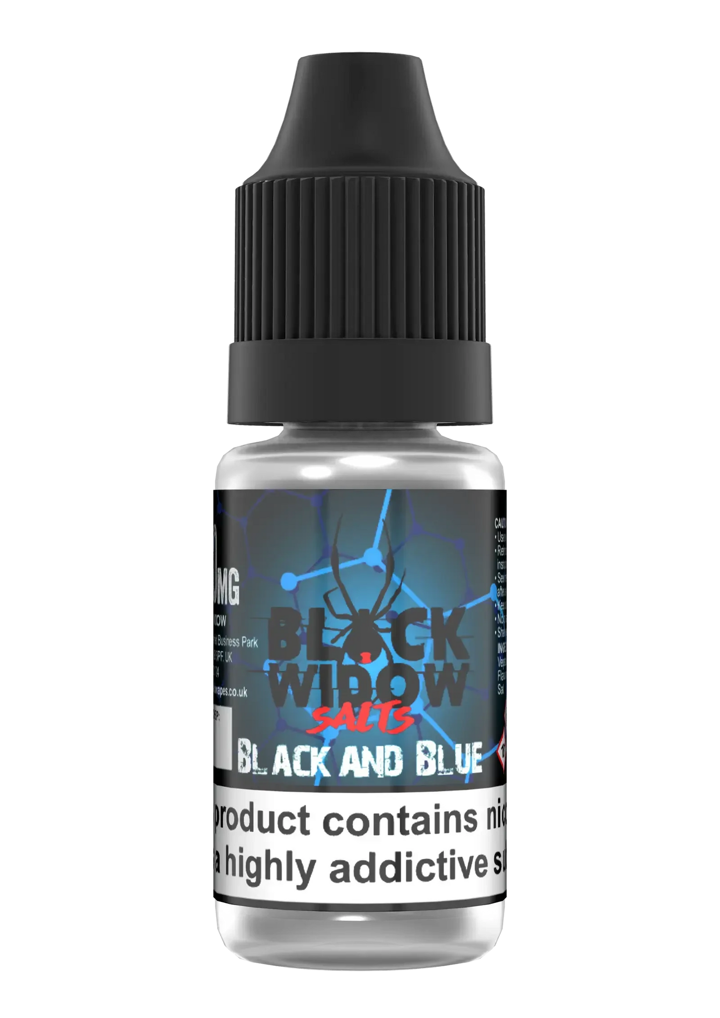 Black and Blue Nic Salts E-liquid by Black Widow 10ml - Absolute Vape