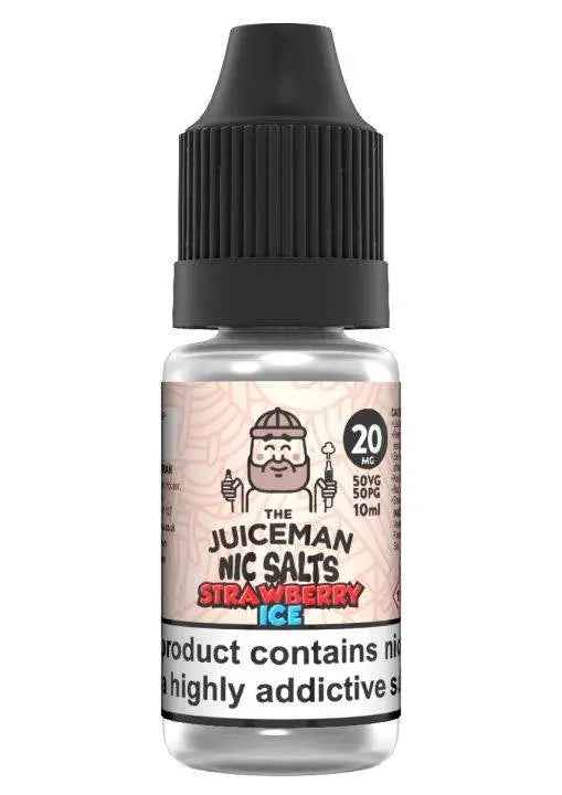 Strawberry Ice Nic Salts E-liquid by The Juiceman 10ml - Absolute Vape
