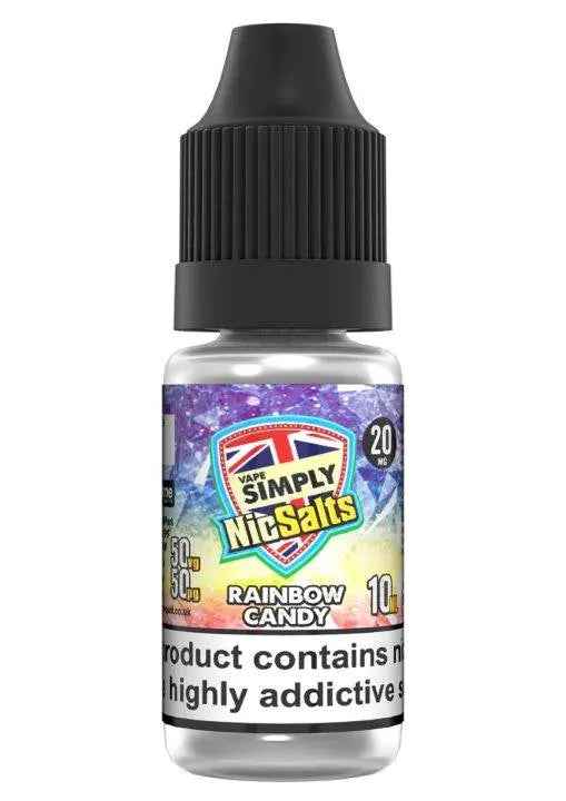 Rainbow Candy Nic Salts E-liquid by Vape Simply 10ml - Absolute Vape