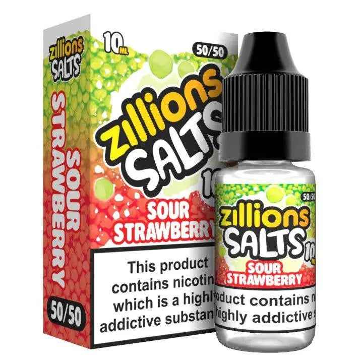 Sour Strawberry Nic Salts E-liquid by Zillions 10ml - Absolute Vape