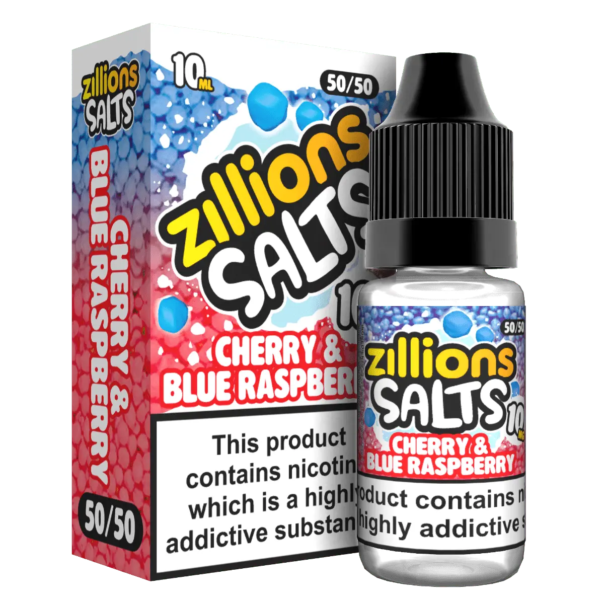 Cherry & Blue Raspberry Nic Salts E-liquid by Zillions 10ml - Absolute Vape