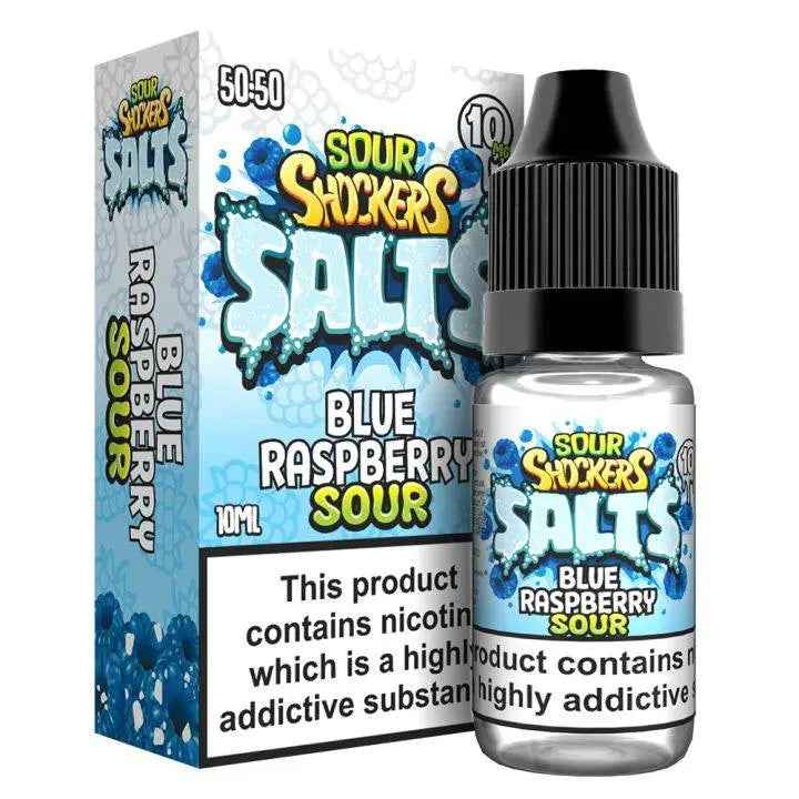 Blue Raspberry Nic Salts E-liquid by Sour Shockers 10ml - Absolute Vape