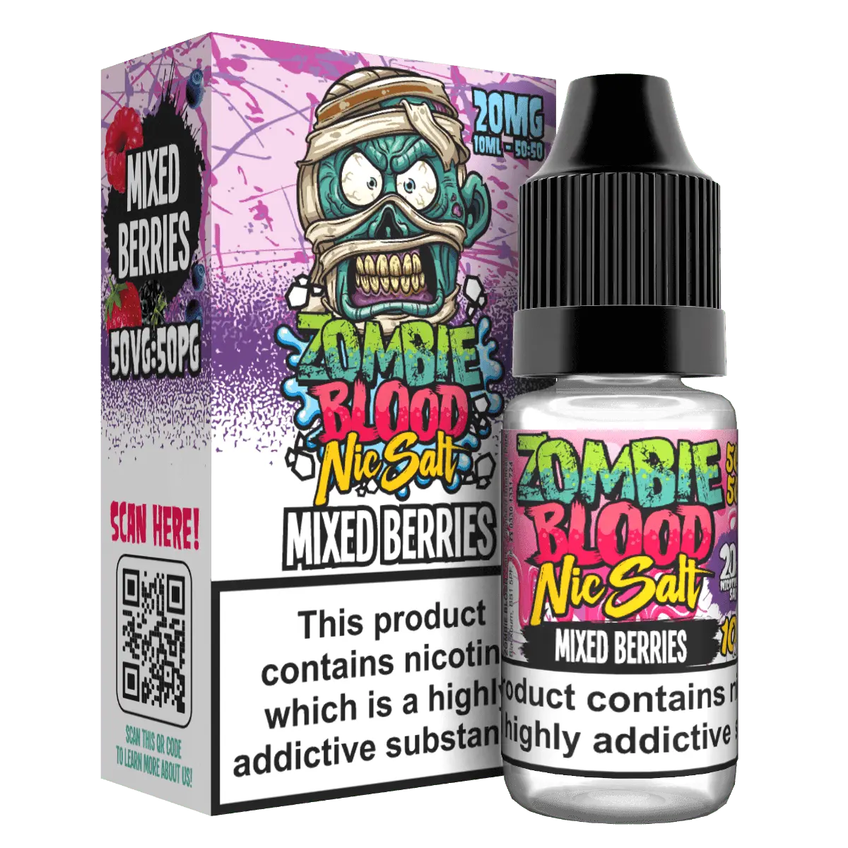 Mixed Berries Nic Salts By Zombie Blood 10ml - Absolute Vape