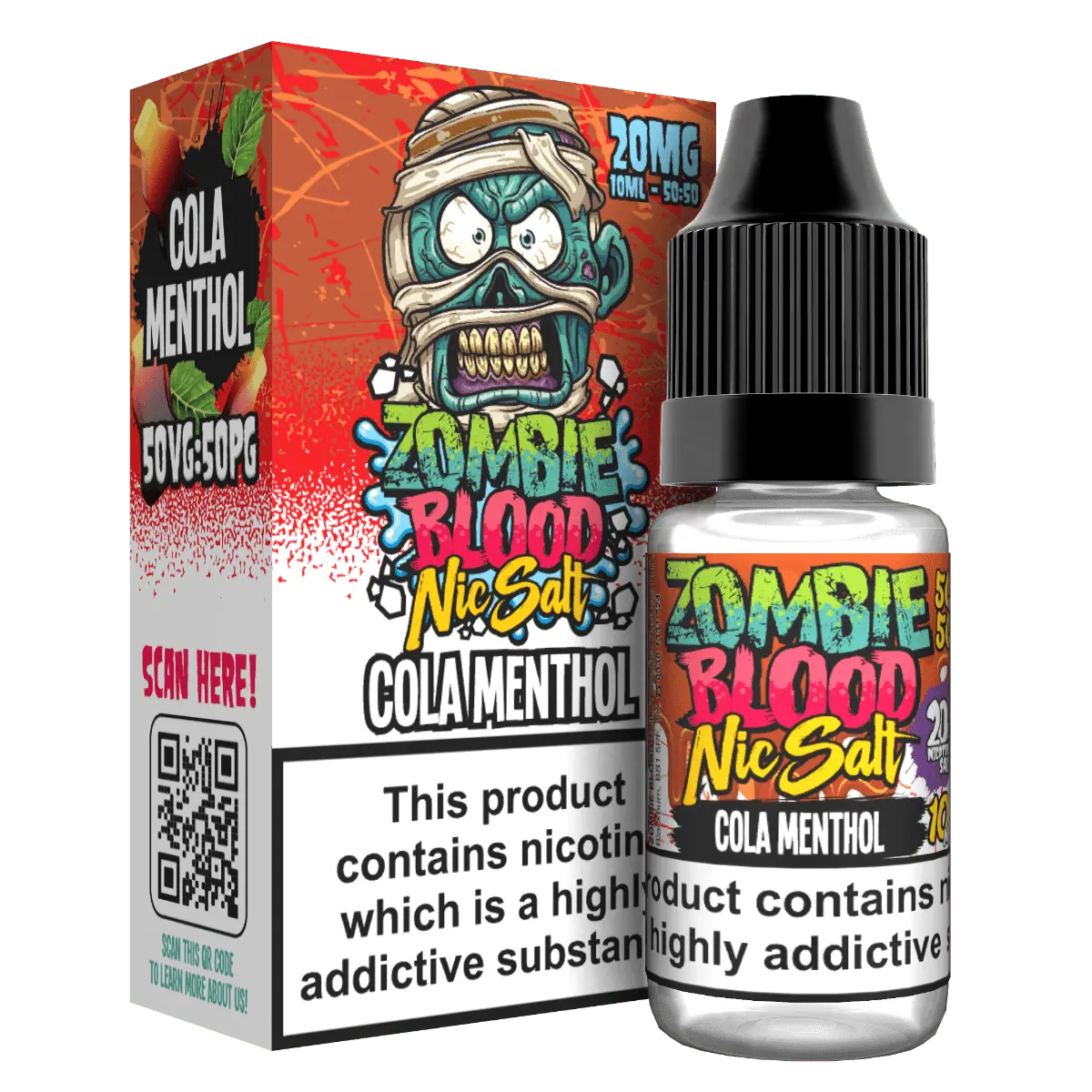 Cola Menthol Nic Salts By Zombie Blood 10ml - Absolute Vape