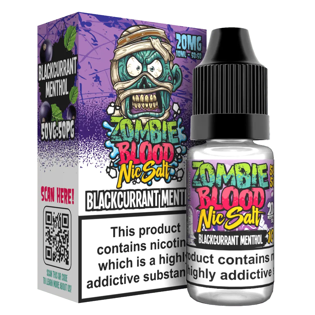 Blackcurrant Menthol Nic Salts by Zombie Blood 10ml - Absolute Vape
