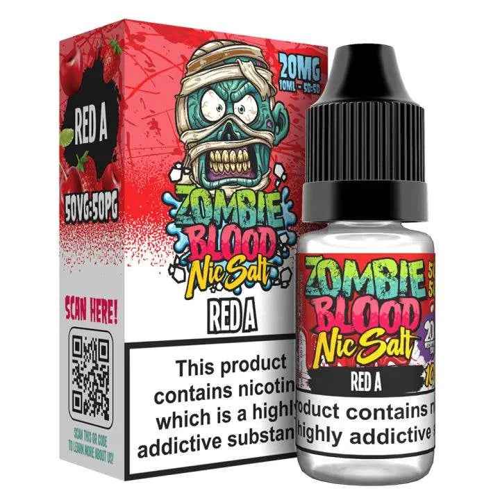 Red A Nic Salts E-liquid by Zombie Blood 10ml - Absolute Vape