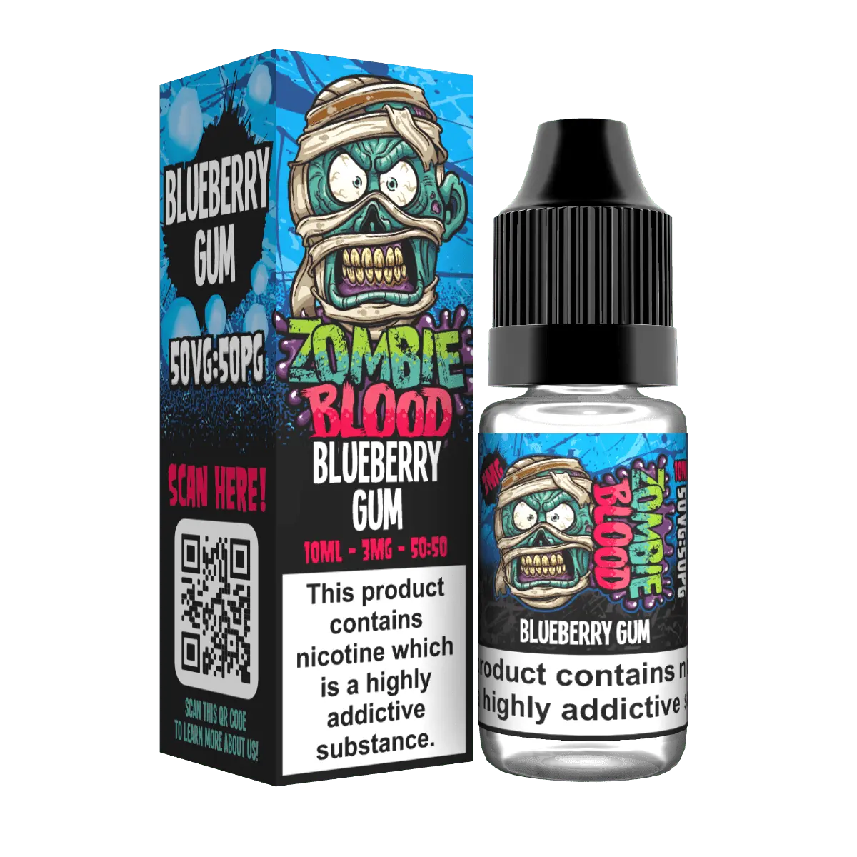 Blueberry Gum TPD E-liquid by Zombie Blood 10ml - Absolute Vape