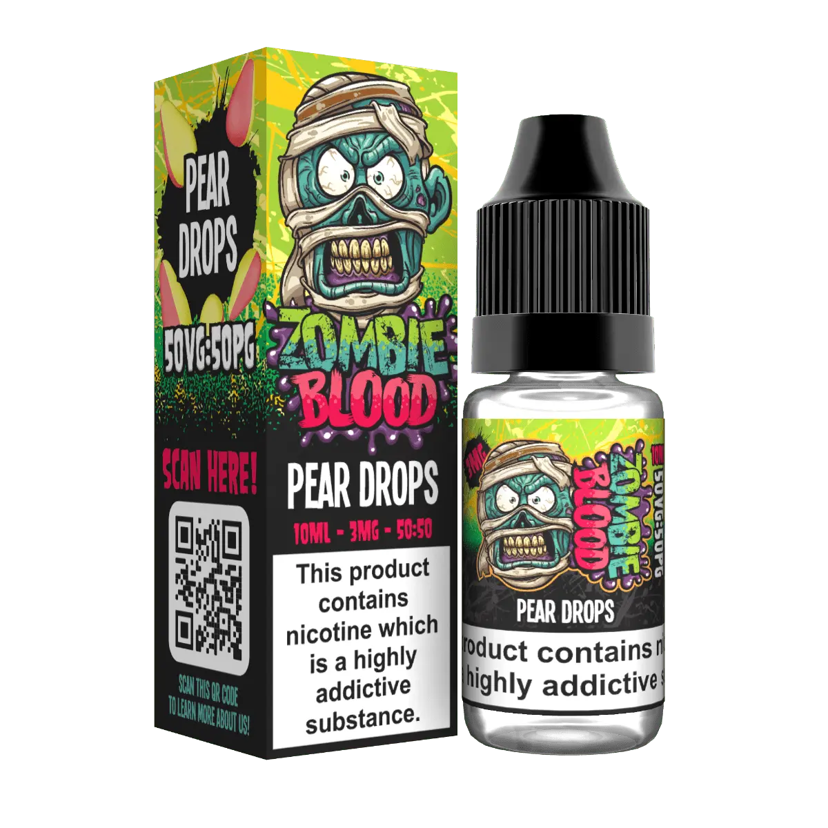 Pear Drops TPD E-liquid by Zombie Blood E-liquid 10ml - Absolute Vape