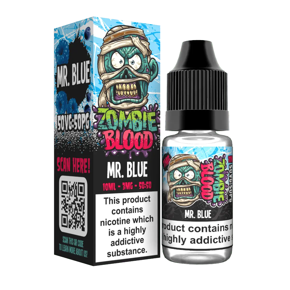 Mr Blue TPD E-liquid by Zombie Blood 10ml - Absolute Vape