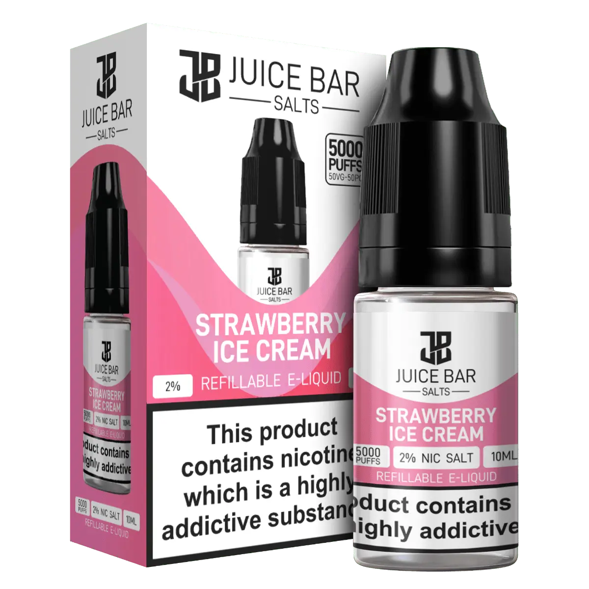 Strawberry ice Cream Nic Salts By Juice Bar 10ml - Absolute Vape