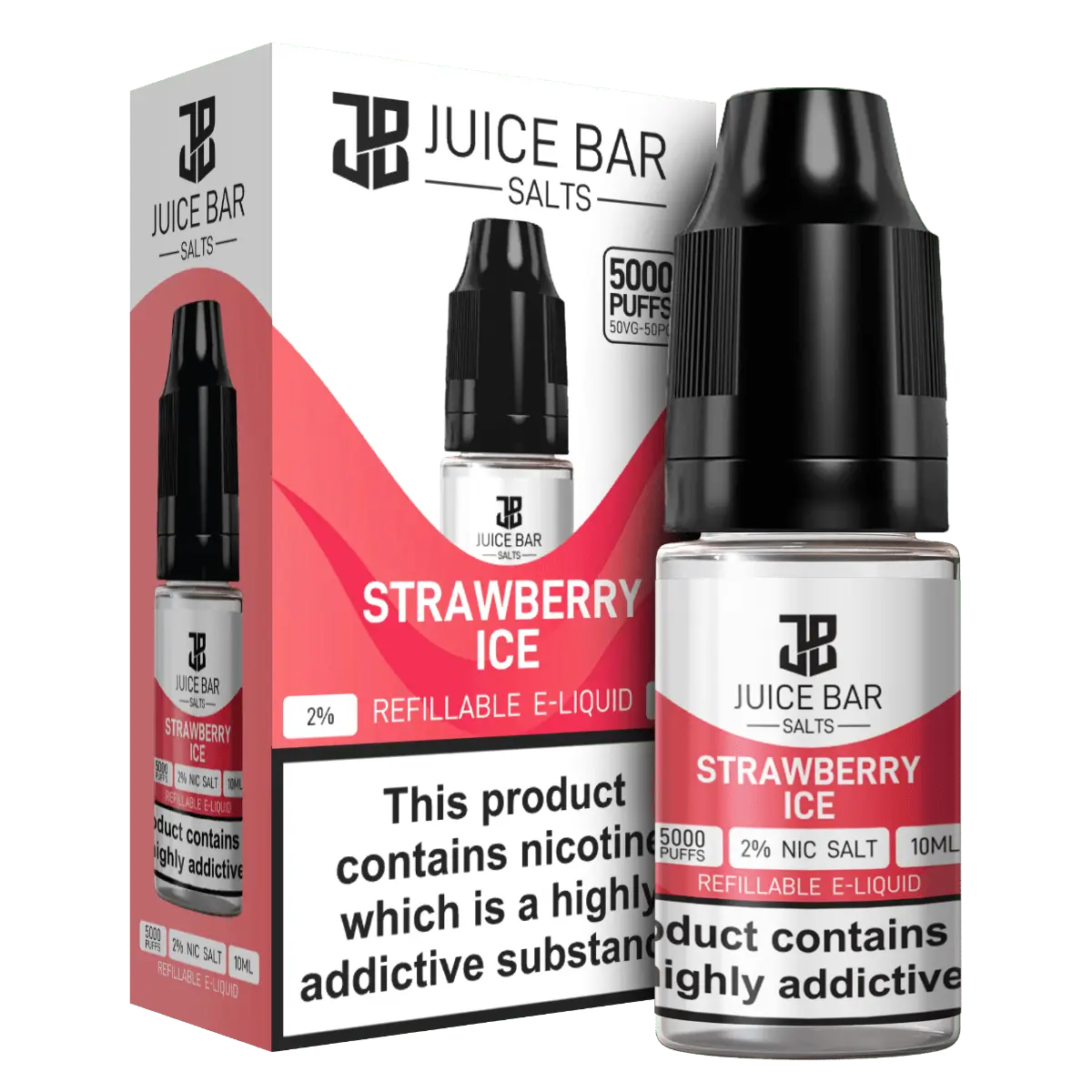 Strawberry ice Nic Salts E-liquid by Juice Bar 10ml - Absolute Vape