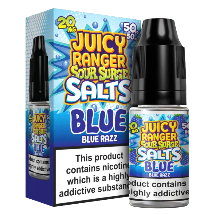 Blue Razz Nic Salts E-liquid By Juicy Ranger Sour 10ml - Absolute Vape