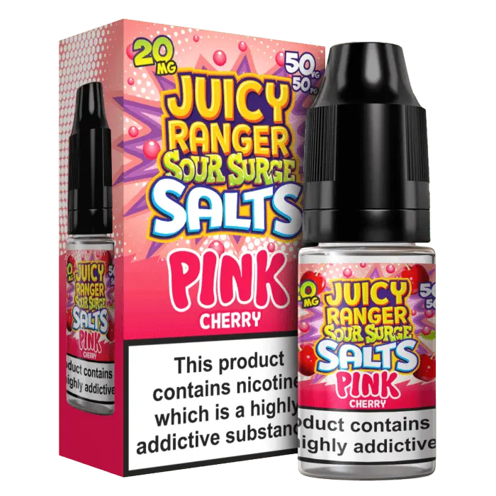 Pink Cherry Nic Salts E-liquid By Juicy Ranger Sour 10ml - Absolute Vape