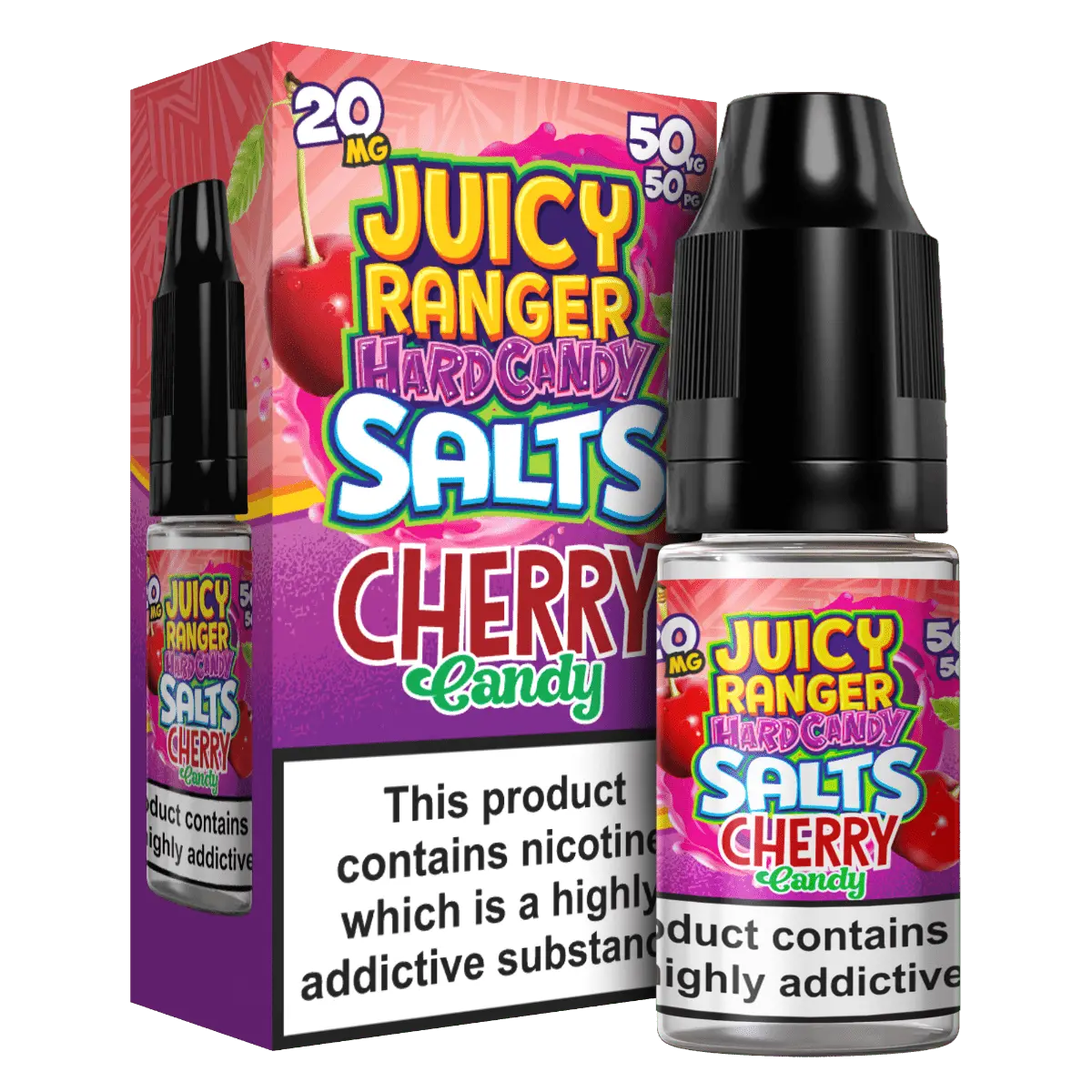 Cherry Nic Salts E-liquid by Juicy Ranger Hard Candy 10ml - Absolute Vape