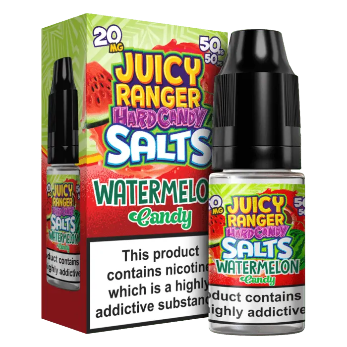 Watermelon Nic Salts E-liquid by Juicy Ranger Hard Candy 10ml - Absolute Vape