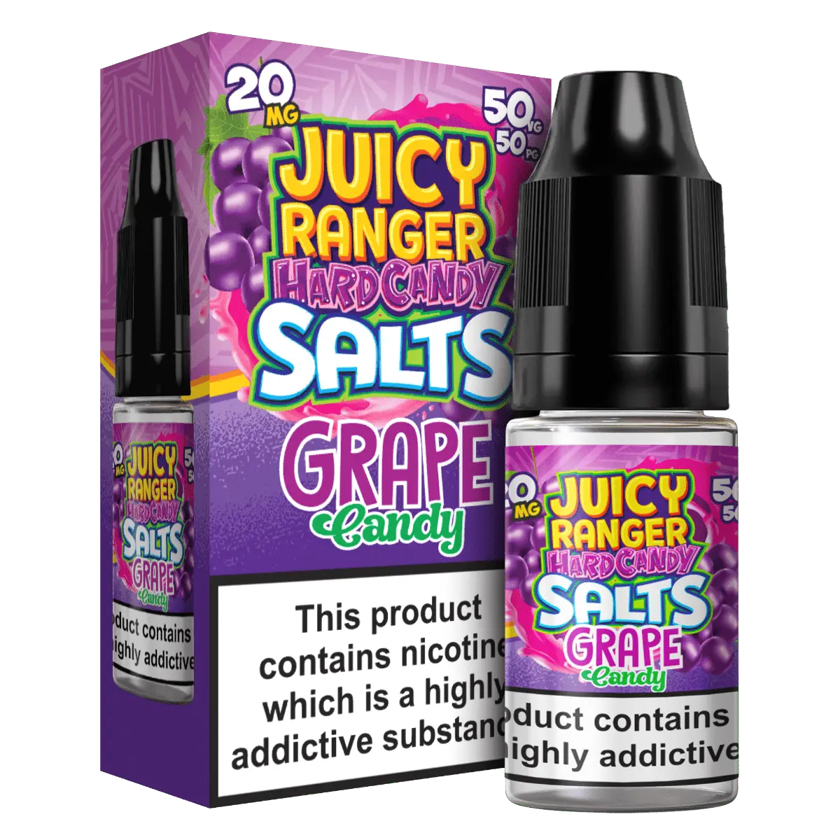 Grape Nic Salts E-liquid by Juicy Ranger Hard Candy 10ml - Absolute Vape