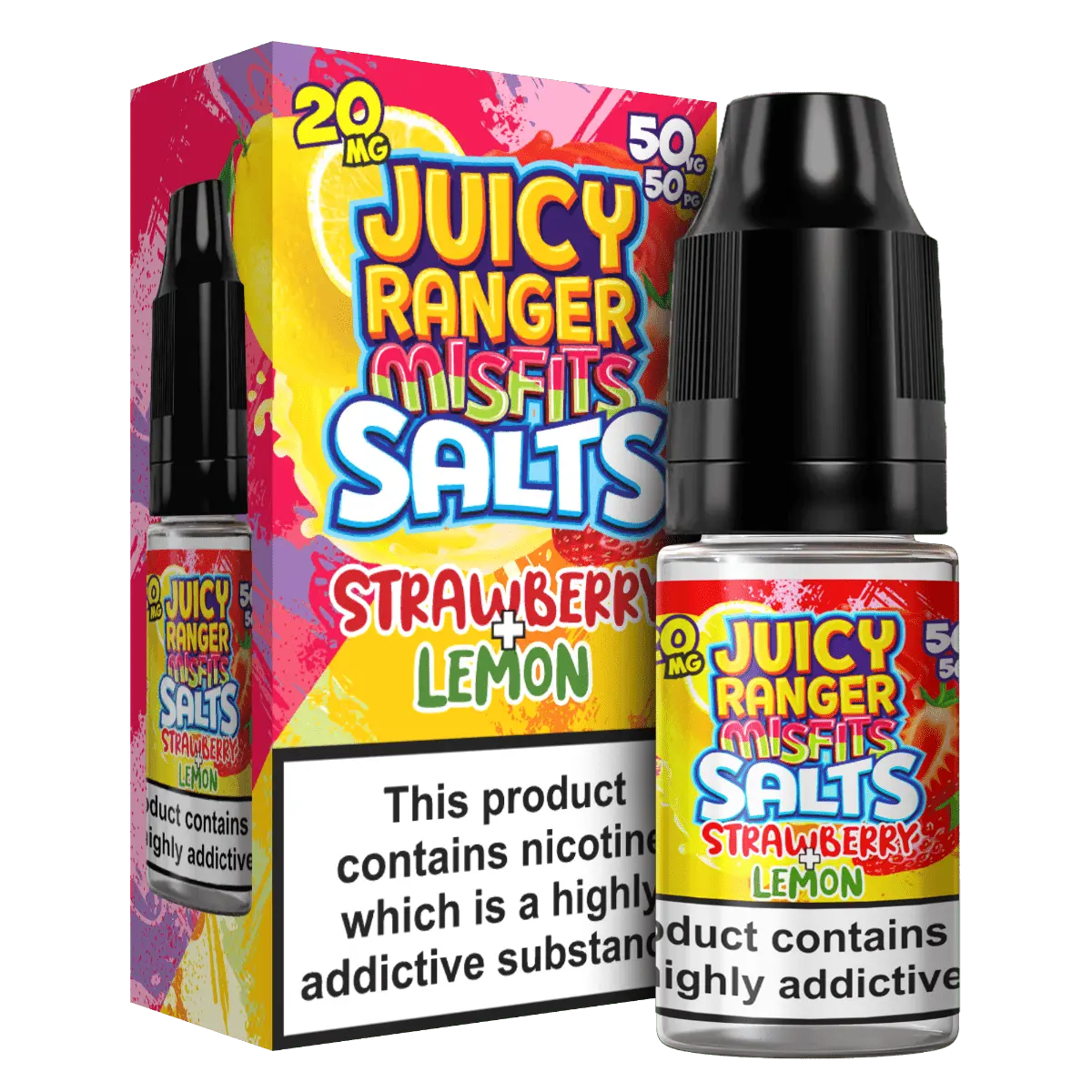 Strawberry & Lemon Nic Salts by Juicy Ranger Misfit 10ml - Absolute Vape