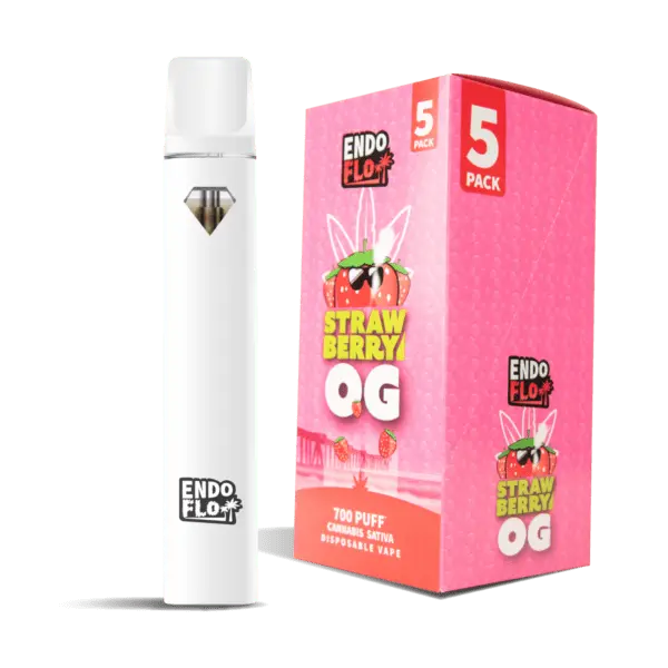 STRAWBERRY OG -ENDOFLO 700 PUFF CBD VAPE - Absolute Vape