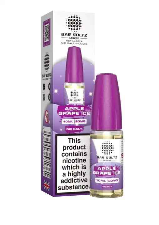 APPLE GRAPE ICE NIC SALTS E-LIQUID BY BAR SOLTZ 10ML - Absolute Vape