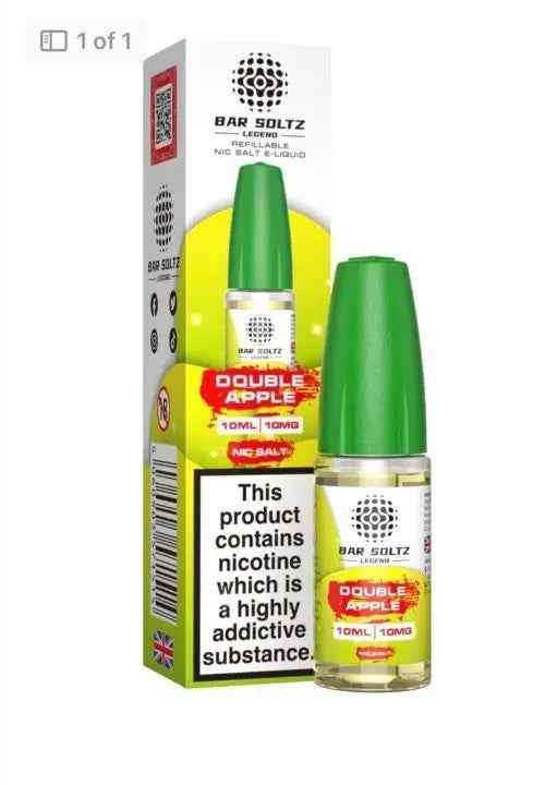 DOUBLE APPLE NIC SALTS E-LIQUID BY BAR SOLTZ 10ML - Absolute Vape