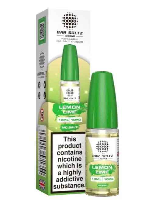 LEMON LIME NIC SALTS E-LIQUID BY BAR SOLTZ 10ML - Absolute Vape
