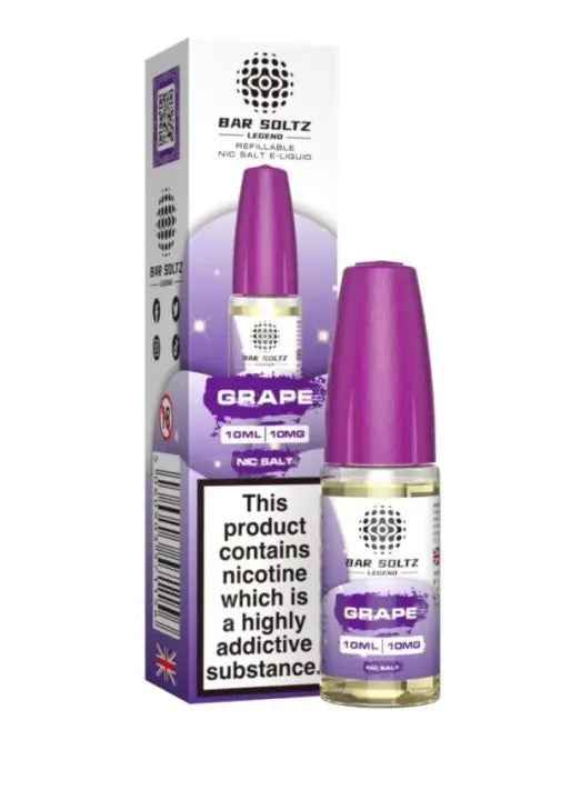 GRAPE NIC SALTS E-LIQUID BY BAR SOLTZ 10ML - Absolute Vape
