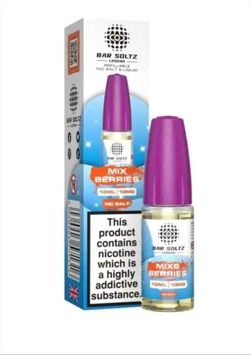 MIXED BERRIES NIC SALTS E-LIQUID BY BAR SOLTZ 10ML - Absolute Vape