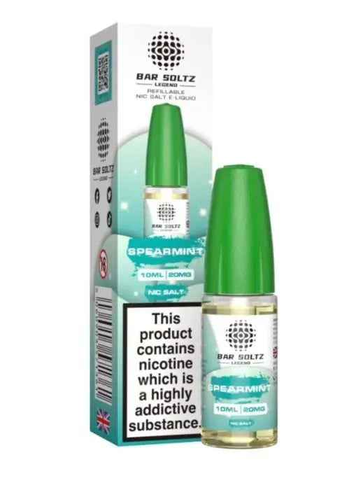 SPEARMINT NIC SALTS E-LIQUID BY BAR SOLTZ 10ML - Absolute Vape