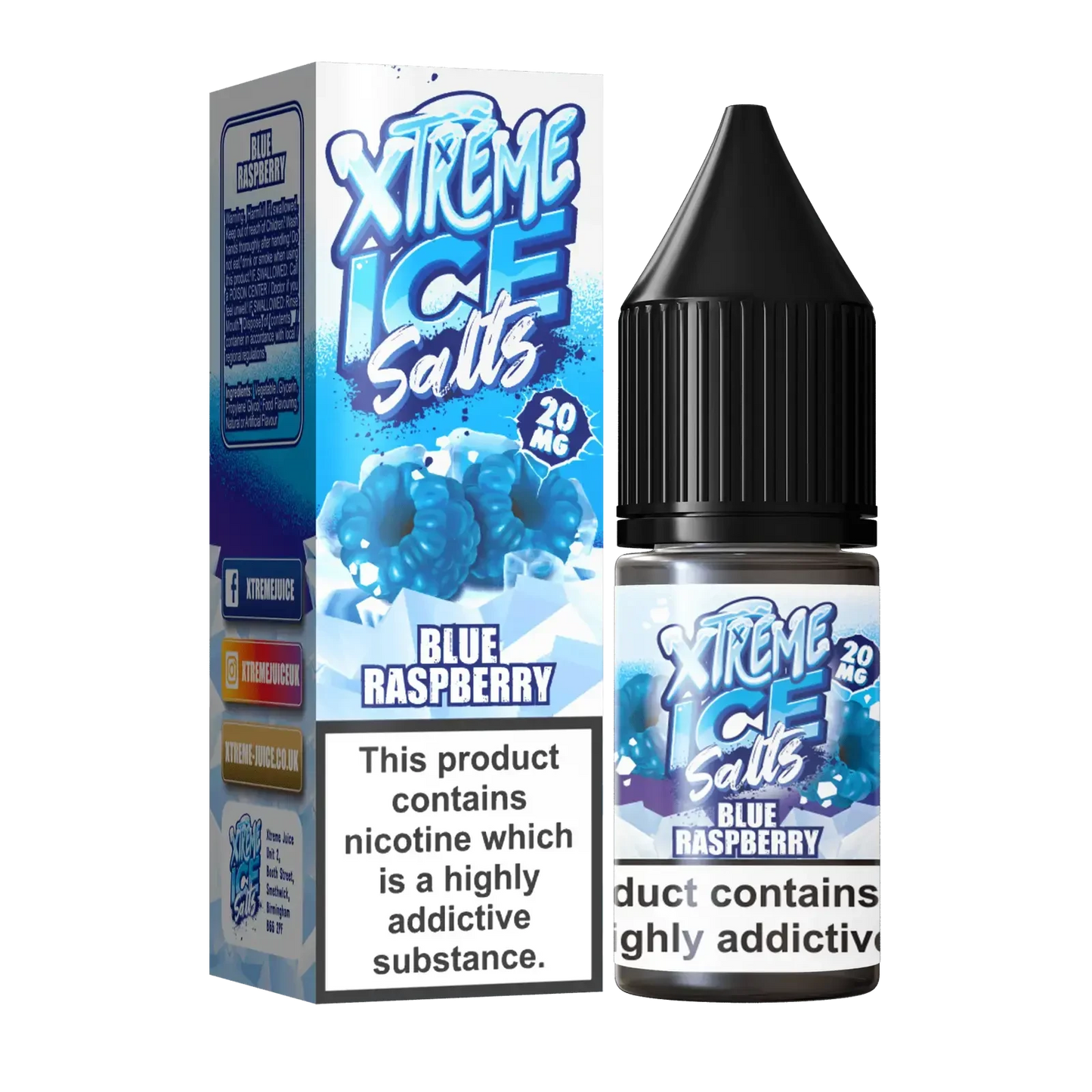 BLUE RASPBERRY NIC SALTS NIC BY XTREME ICE 10ML - Absolute Vape