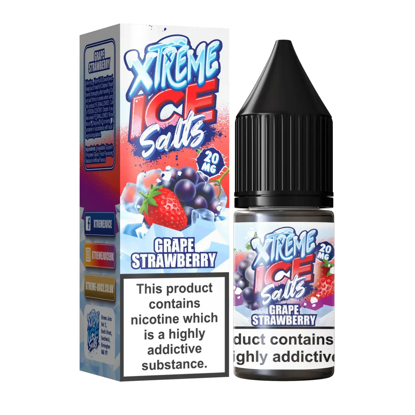 GRAPE STRAWBERRY NIC SALTS NIC BY XTREME ICE 10ML - Absolute Vape