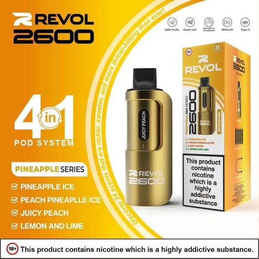 PINEAPPLE SERIES 4in1 Series - REVOL 2600 PUFF DISPOSABLE - Absolute Vape