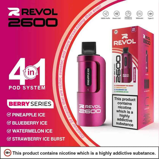 BERRY SERIES 4in1 Series - REVOL 2600 PUFF DISPOSABLE - Absolute Vape