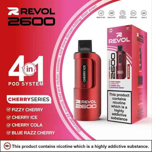CHERRY SERIES 4in1 Series - REVOL 2600 PUFF DISPOSABLE - Absolute Vape