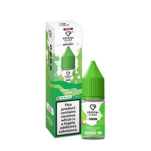 Xtreme Sour Apple Nic Salt E-Liquid by Crystal Clear Bar Salts 10ml - Absolute Vape