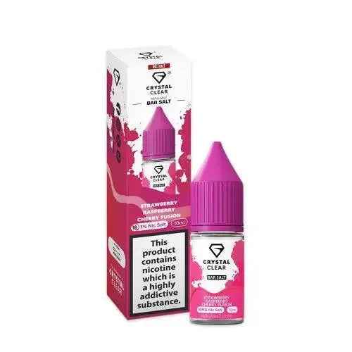 Strawberry Raspeberry Cherry Fusion Nic Salt E-Liquid by Crystal Clear Bar Salts 10ml - Absolute Vape