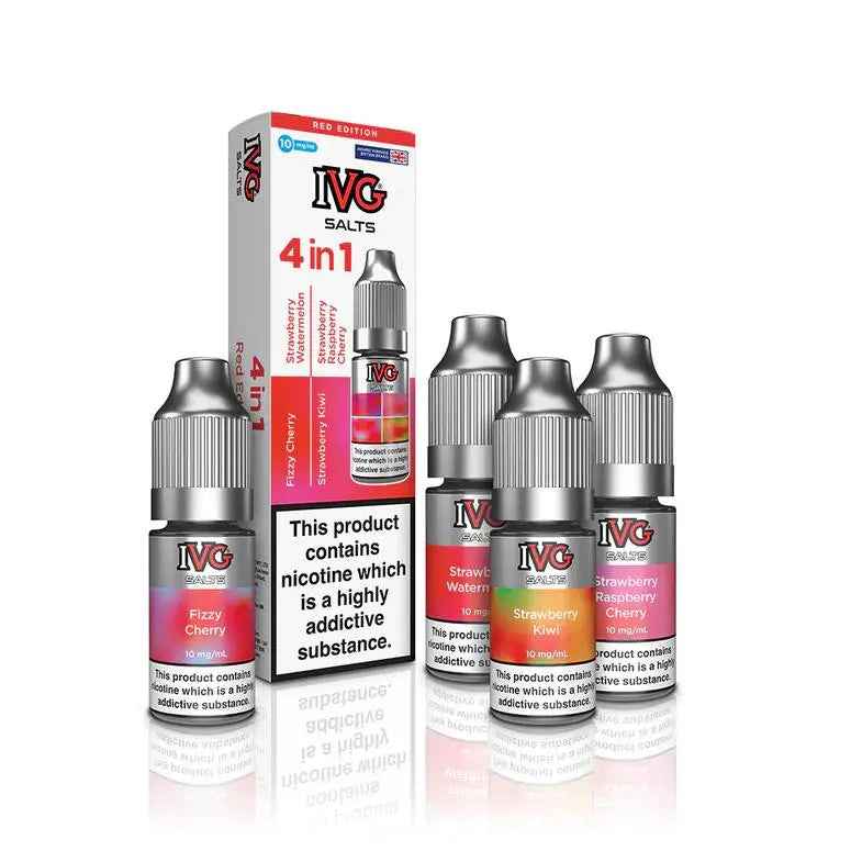 Red Edition 4 in 1 Nic Salt E-Liquid by IVG (4 x 10ml) - Absolute Vape