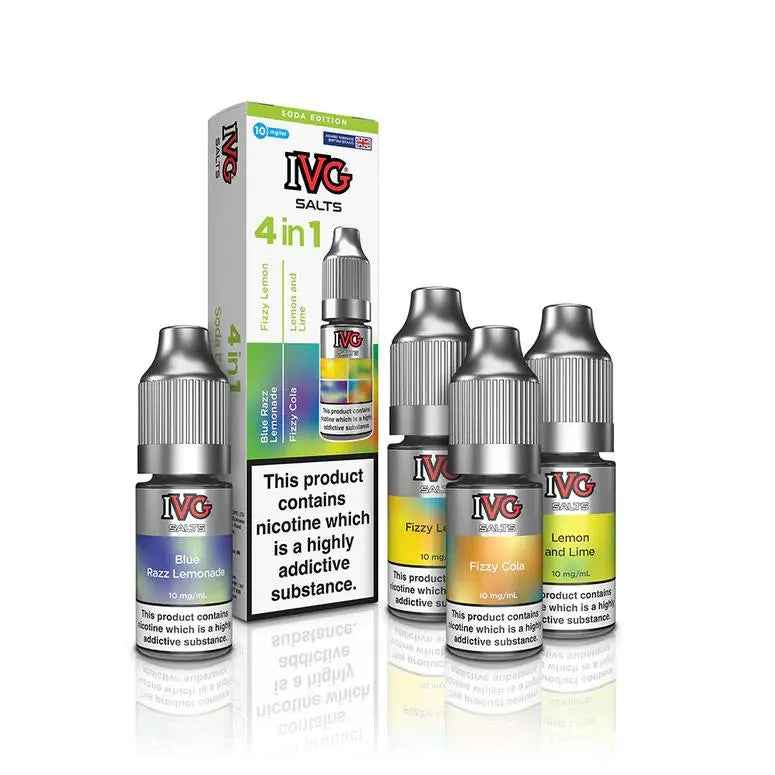 Soda Edition 4 in 1 Nic Salt E-Liquid by IVG (4 x 10ml) - Absolute Vape