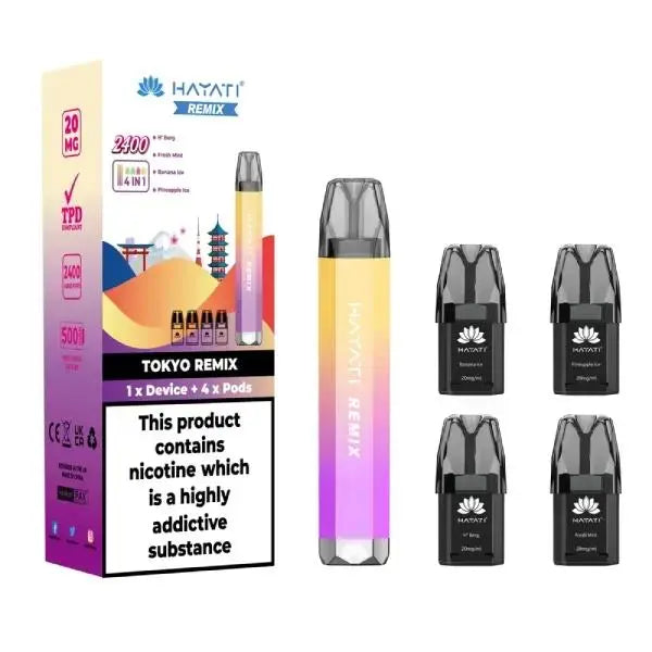 Hayati Remix 2400 Puffs Disposable Pod Kit Hayati Remix 2400