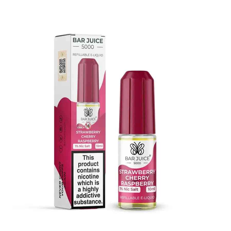 Strawberry Cherry Raspberry Nic Salt E-Liquid by Bar Juice 5000 Salts 10ml - Absolute Vape